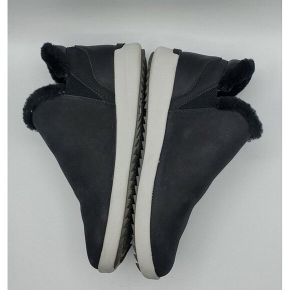 Olukai Malua Hulu Boots Women's Black Size 7 Shearling Lined Nubuck Leather - Picture 9 of 15